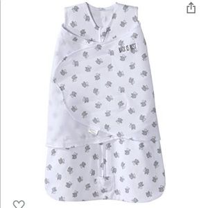 HALO 100% Cotton Sleepsack Swaddle, Size Newborn, Lamb Scribble White